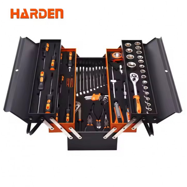 Harden 77pcs Top Quality Tools Set With 21" Steel Tools Box Model: 510777