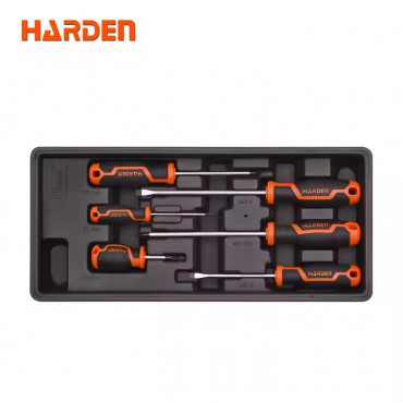 Harden 6Pcs Screwdriver Set Flat and Philips Screw Driver Model: 520641