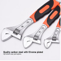 Harden Professional Adjustable Wrench ( 8'' | 10" | 12'' ) Rubber Grip Model: 540558 - 540562