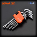 Harden 9Pcs Short Torx Key Wrench set ( T10, T15, T20, T25, T27, T30, T40, T45, T50mm ) Model: 540601
