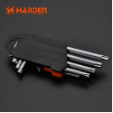Harden 9Pcs Short Torx Key Wrench set ( T10, T15, T20, T25, T27, T30, T40, T45, T50mm ) Model: 540601