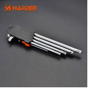 Harden 9Pcs Medium Torx Key Wrench Hex key ( T10, T15, T20, T25, T27, T30, T40, T45, T50mm ) Model: 540604