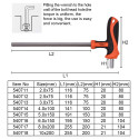 Harden T-Allenkey, T Handle Chrome Vanadium Steel spanner, Allen Hex Key,  8 Standard Sizes ( 2mm | 2.5mm | 3mm| 4mm | 5mm | 6mm | 8mm | 10mm ) Model: 540711 - 540718