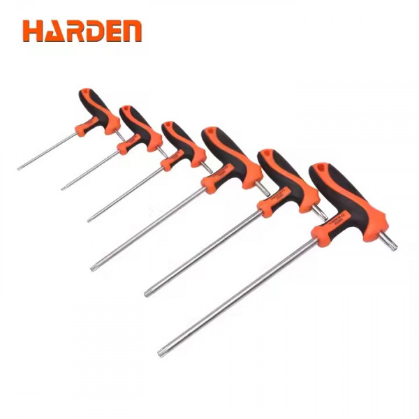 Harden T-Allenkey, T Handle Chrome Vanadium Steel spanner, Allen Hex Key,  8 Standard Sizes ( 2mm | 2.5mm | 3mm| 4mm | 5mm | 6mm | 8mm | 10mm ) Model: 540711 - 540718