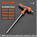 Harden T-Allenkey, T Handle Chrome Vanadium Steel spanner, Allen Hex Key,  8 Standard Sizes ( 2mm | 2.5mm | 3mm| 4mm | 5mm | 6mm | 8mm | 10mm ) Model: 540711 - 540718