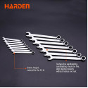 Harden European Combination Spanner Cr-V, 26 Standard Sizes available ( 6mm to 50mm ) Model: 541106 - 541150