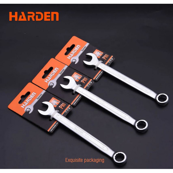 Harden European Combination Spanner Cr-V, 26 Standard Sizes available ( 6mm to 50mm ) Model: 541106 - 541150