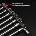 Harden L-Type Socket Wrench L Socket L Wrench CR-V steel 12 standard sizes  ( 8mm | 9mm | 10mm | 11mm | 12mm | 13mm | 14mm  | 15mm | 16mm | 17mm | 18mm | 19mm )  Model: 541408 ~ 541419