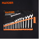 Harden 15Pcs Combination Spanner Set ( 8, 10, 11, 12, 13, 14, 15, 17, 19, 21, 22, 24, 27, 30, 32mm ) CrV Model: 542015