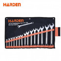 Harden 15Pcs Combination Spanner Set ( 8, 10, 11, 12, 13, 14, 15, 17, 19, 21, 22, 24, 27, 30, 32mm ) CrV Model: 542015