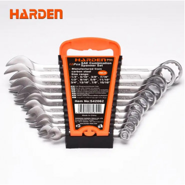 12Pcs Inch Combination Spanner Set ( 1/4",5/16",3/8",7/16",1/2",9/16",5/8",11/16",3/4",13/16",7/8",15/16"  ) CrV Model: 542062