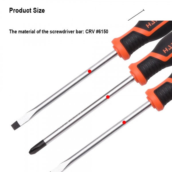 Harden 6Pc Screwdriver Set flat & star (Phillips) tips Screwdriver Model: 550396