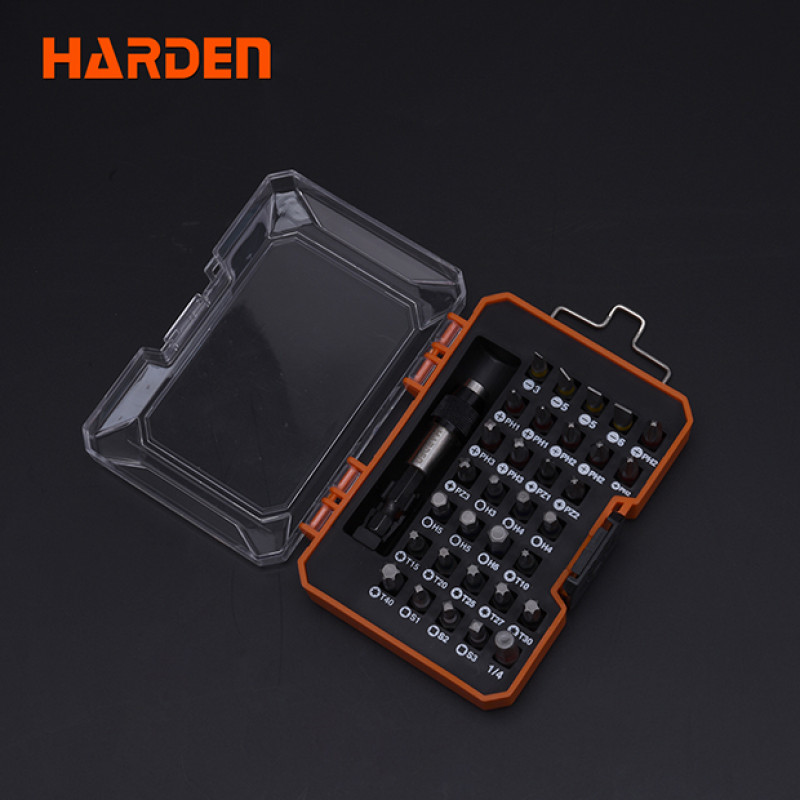 Harden 33pcs Screwdriver Bits Set ( Flat, Philip, Pozi, Hex, Torex & Square bits ) Model: 550833
