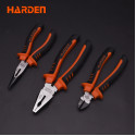 Harden 3Pcs Industrial Pliers Set Cr-V ( 6" long nose plier, 6" diagonal cutting plier, 8" combination plier ) Model: 560233