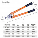 Harden Cable Cutter( 18" | 24" | 32" | 36" | 42" ) T8 Alloy Steel Professional