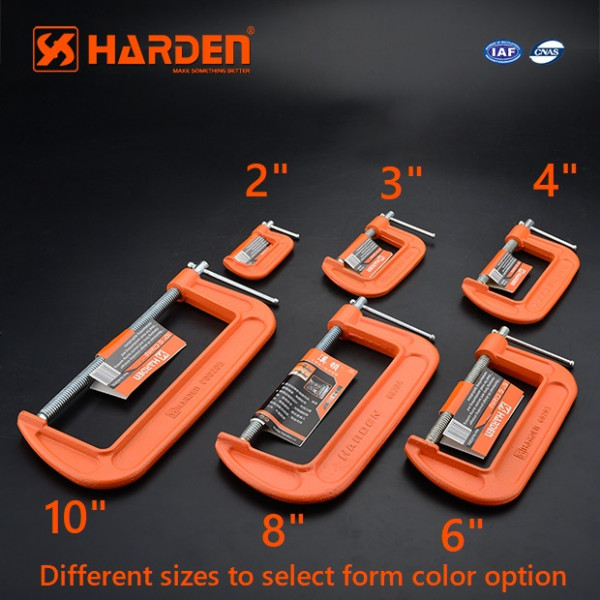 Harden G Clamp Professional Alloy Steel C Clamp  ( 2" | 3" | 4" | 6" | 8" | 10" ) 