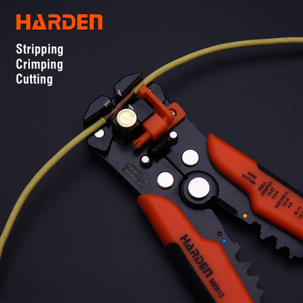 Harden 8" Automatic Wire Stripper Plier Multi-Function, Stripping Crimping and Cutting Tool Model: 660613