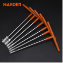 Harden T-Type CRV Wrench,  T Wrench, T-Socket Wrench, 07 standard sizes ( 8mm | 10mm | 12mm | 13mm | 14mm | 17mm | 19mm ) Model: 670203 - 670211