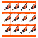HARDEN Die Grinder Set 135W 211pcs Hand Power Small Mini Grinder Kit Portable Hobby Rotary Electric Grinder Tool Set 752912
