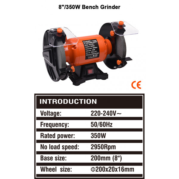 Harden 8" Bench Grinder 350W Model: 753608
