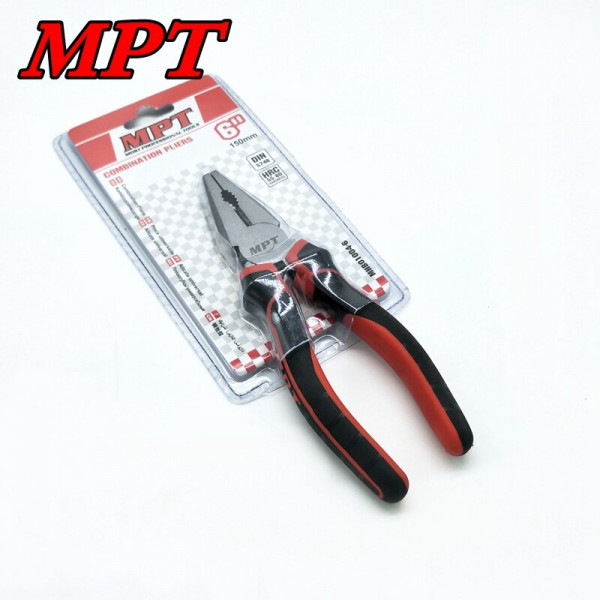 MPT Combination Pliers ( 6" / 7" / 8" ) Cr-V, black finish Model: ( MHB01001-6 / MHB01001-7 / MHB01001-8 )