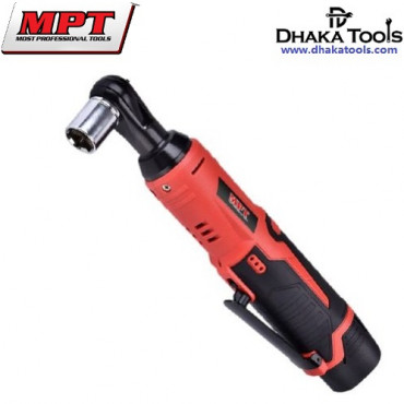 MPT Cordless Ratchet Wrench Kit 12V 3/8" 40Nm with LED, 7 Bolts Lithium-Ion Battery with 1 Hour Fast Charger MCRW1240