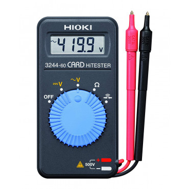 HIOKI 3244-60 Card HiTESTERS and Digital Multimeter, 500V AC/DC Voltage Pocket Size Compact palm size body Made in Japan