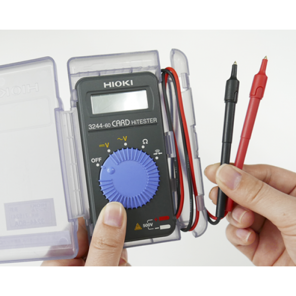 HIOKI 3244-60 Card HiTESTERS and Digital Multimeter, 500V AC/DC Voltage Pocket Size Compact palm size body Made in Japan