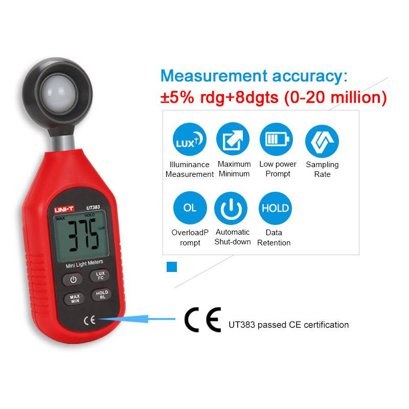UNI-T UT383 Mini Light Meter Lux Meter