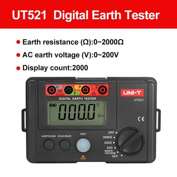UNI-T UT521 Digital Earth Resistance Tester Earth Tester
