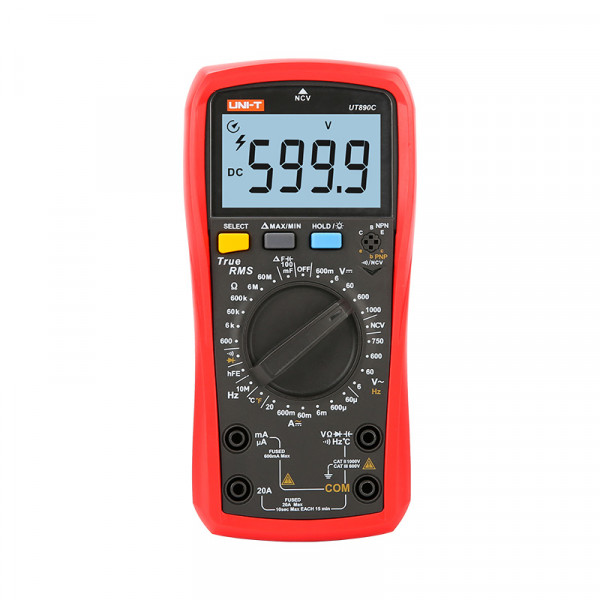 UNI-T UT890C True RMS Digital Multimeter AC 750V, DC 100V, 20A, [ Resistance, Capacitor, Frequency & Temperature ]