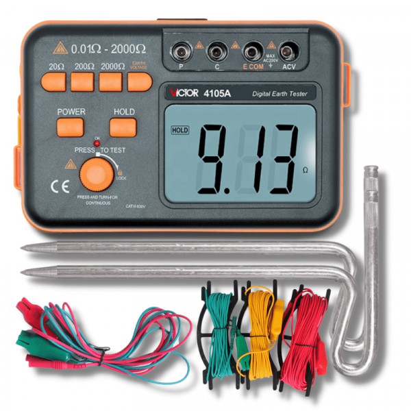 VICTOR 4105A Digital Earth Resistance Tester Grounded Resistance Tester 