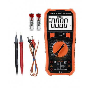 VICTOR 890C+ Digital Multimeter AC DC Volt Ohm Current Cap NCV Temp True RMS Model: VC890C+