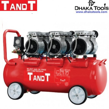 TANDT 100L Air Compressor ( Silent ), Oil free & Soundless, Tank Capacity: 100L, 8bar, 3.5HP, Model: TT1002S