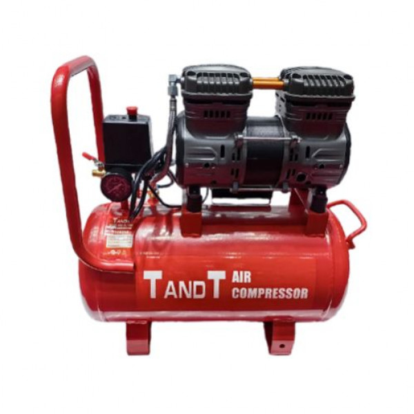TANDT 24L Air Compressor (Silent), Oil free & Soundless, Tank Capacity: 24L, 800W, 7bar, Model:- TT2024S