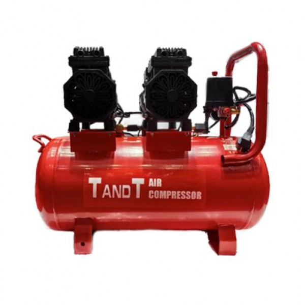 TANDT 50L Air Compressor (Silent), Oil free & Soundless, Tank Capacity: 50L, 1700W, 7bar, Model: TT2550S