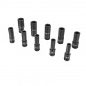 TOLSEN 18296 10Pcs 1/2" Drive Deep Impact Socket Set, CrMo Steel, Heat Treated, Impact Rated, Model: 18296