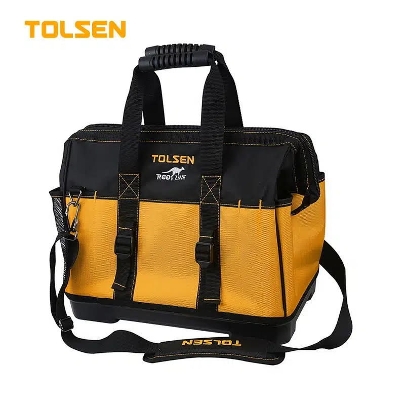 TOLSEN 16" Industrial Tool Bag Rigid Frame With Adjustable Shoulder Strap Model: 80103