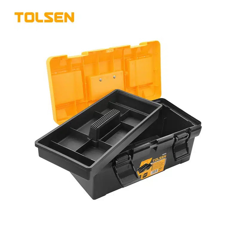 TOLSEN 17" Heavy Duty Plastic Tool Box (420x230x190mm) Model: 80201