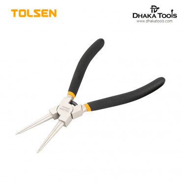 TOLSEN 7" Internal Circlip Pliers, Straight (180mm, 7 inch) Model: 10077