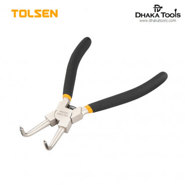 TOLSEN 7" Internal Circlip Pliers, Bent (180mm, 7 inch) Model: 10082