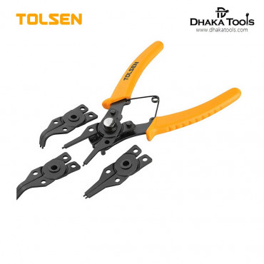 TOLSEN 4Pcs Combination Circlip Plier Set (6") Model: 10100