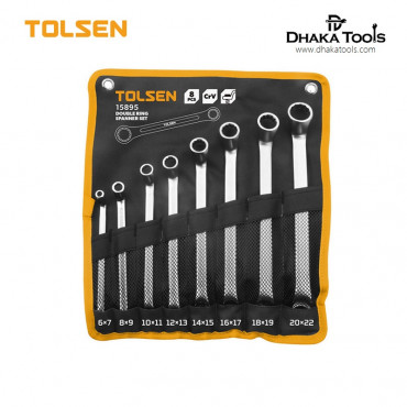 TOLSEN 8Pcs Double Ring End Spanner Set model:15895