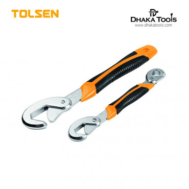 TOLSEN 2pcs Universal Wrench (9-32mm) TPR Handle Model: 15282