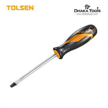 TOLSEN 6.5 x 150mm Slotted Flat Screwdriver GriPro Series Model: 20004