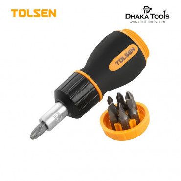 TOLSEN 7-in-1 Ratchet Screwdriver (Philip & Flat) Model: 20033