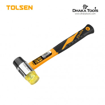TOLSEN 400g Two Way  Mallet 35mm Plastic Nylon Fiberglass Handle Model: 25042