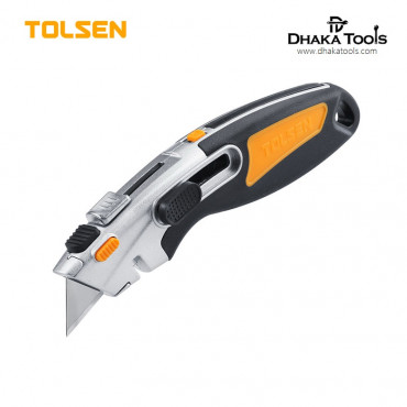 TOLSEN Utility Cutter Dual Function w/ Auto Lock and Retractable (SK2) Model: 30019