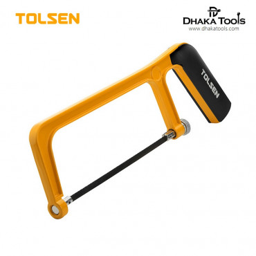 TOLSEN Mini Hacksaw Frame w/ 1pc Free Blade (150mm, 6") TPR Handle  Model:  30051