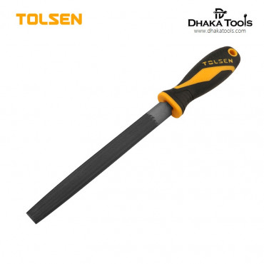 TOLSEN 8" Steel File Half Round  TPR Handle 32005